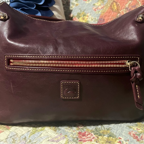 Dooney & Bourke Plum Wine East West Zip Sac - Picture 3 of 7